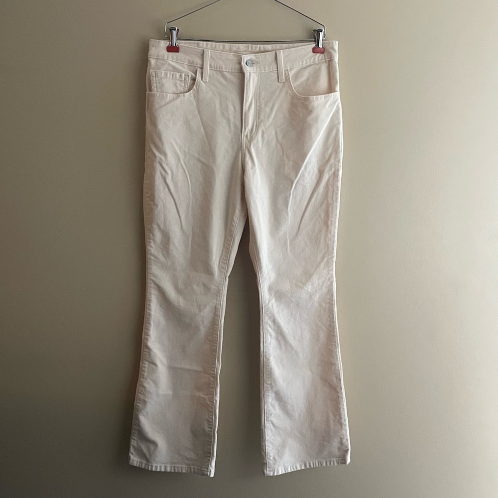 LEVI'S‎ 725 High Rise Corduroy Pants Cream White Bootcut Flare Size 31 EUC #589